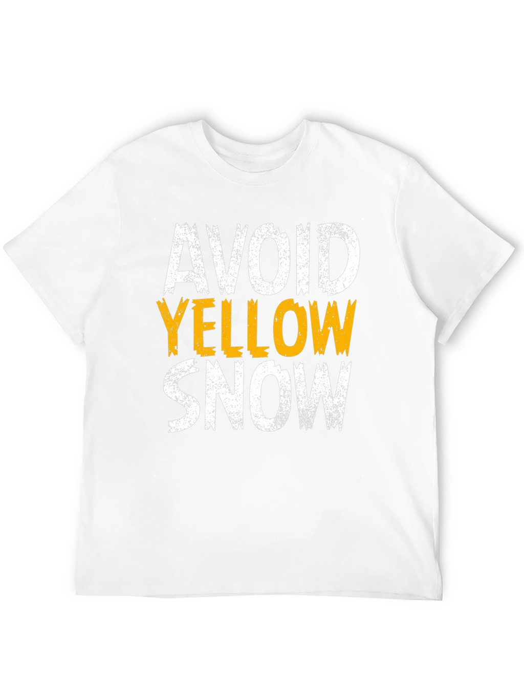 Avoid Yellow Snow T-Shirt - Funny Warning Graphic Tee