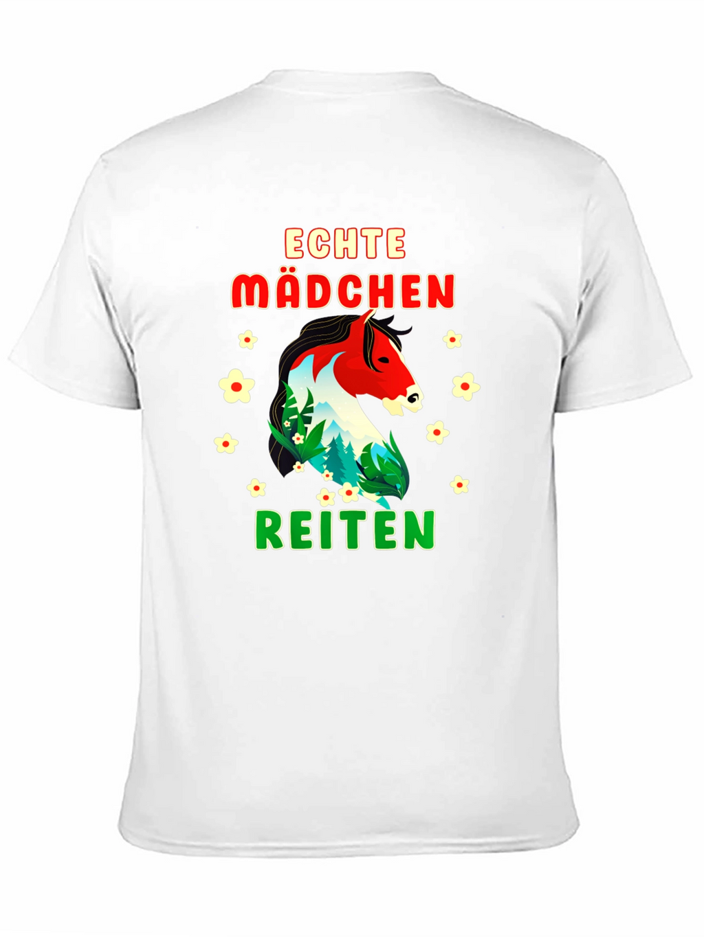 Echte Madchen Reiten Horse Graphic T-Shirt