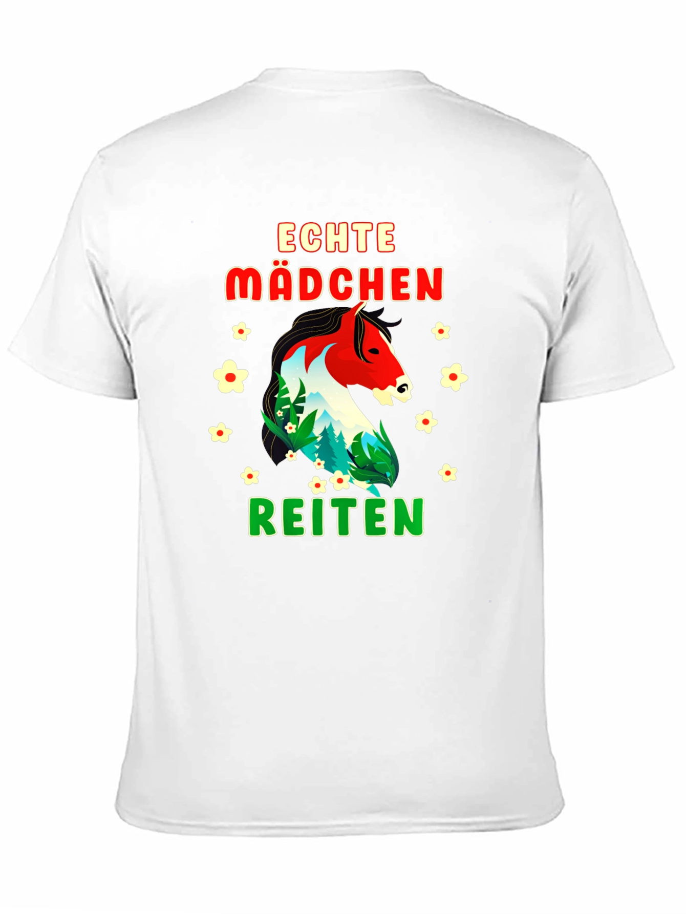 Echte Madchen Reiten Horse Graphic T-Shirt