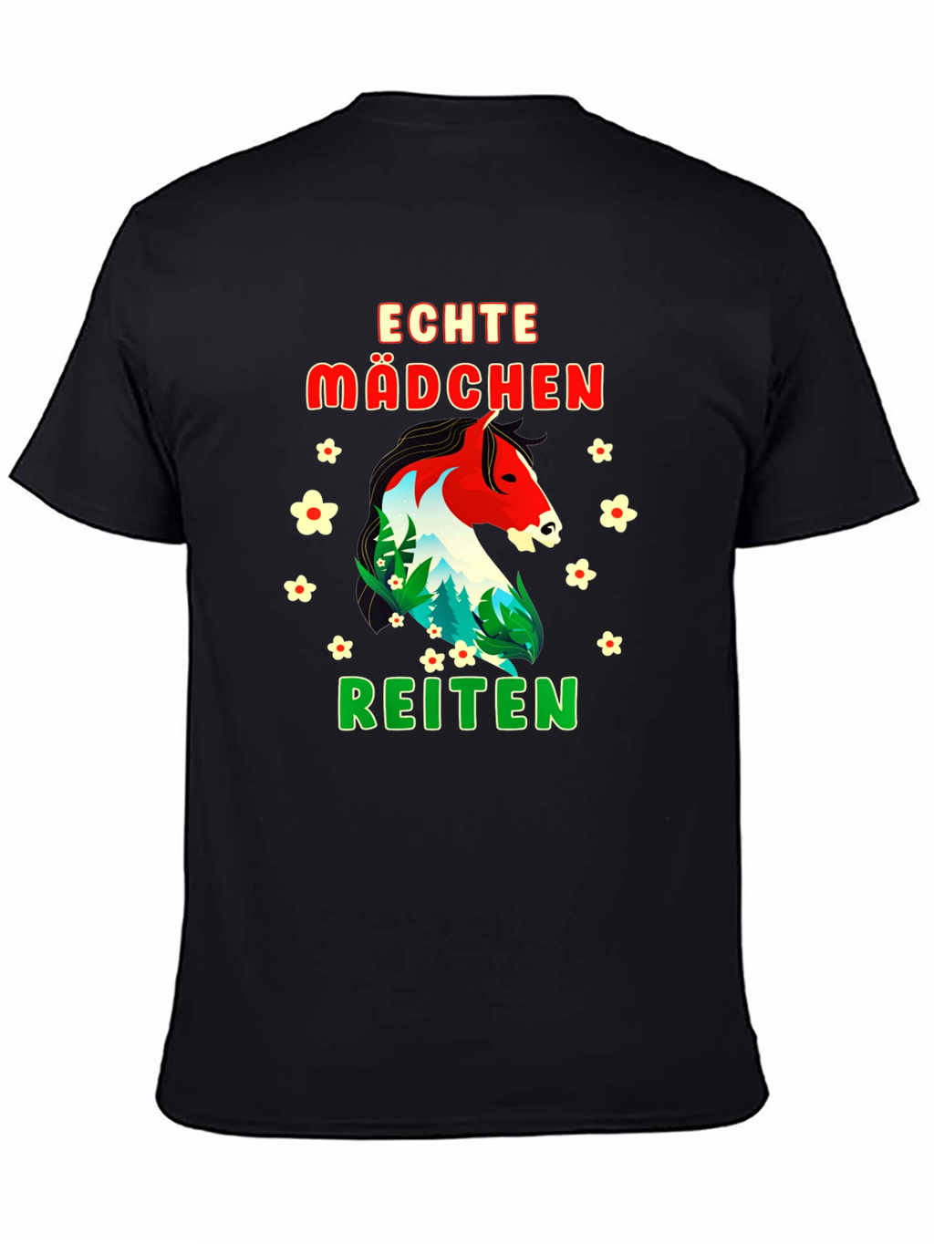 Echte Madchen Reiten Horse Graphic T-Shirt