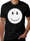 Smiley Face Graphic Tee - Classic Comfort