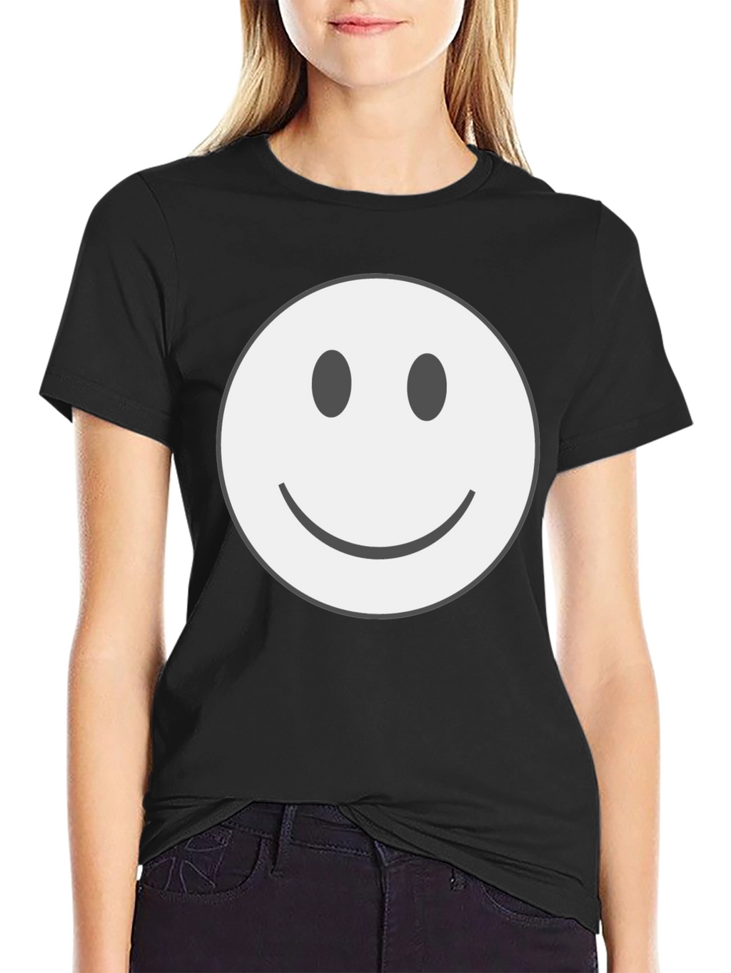 Smiley Face Graphic Tee - Classic Comfort
