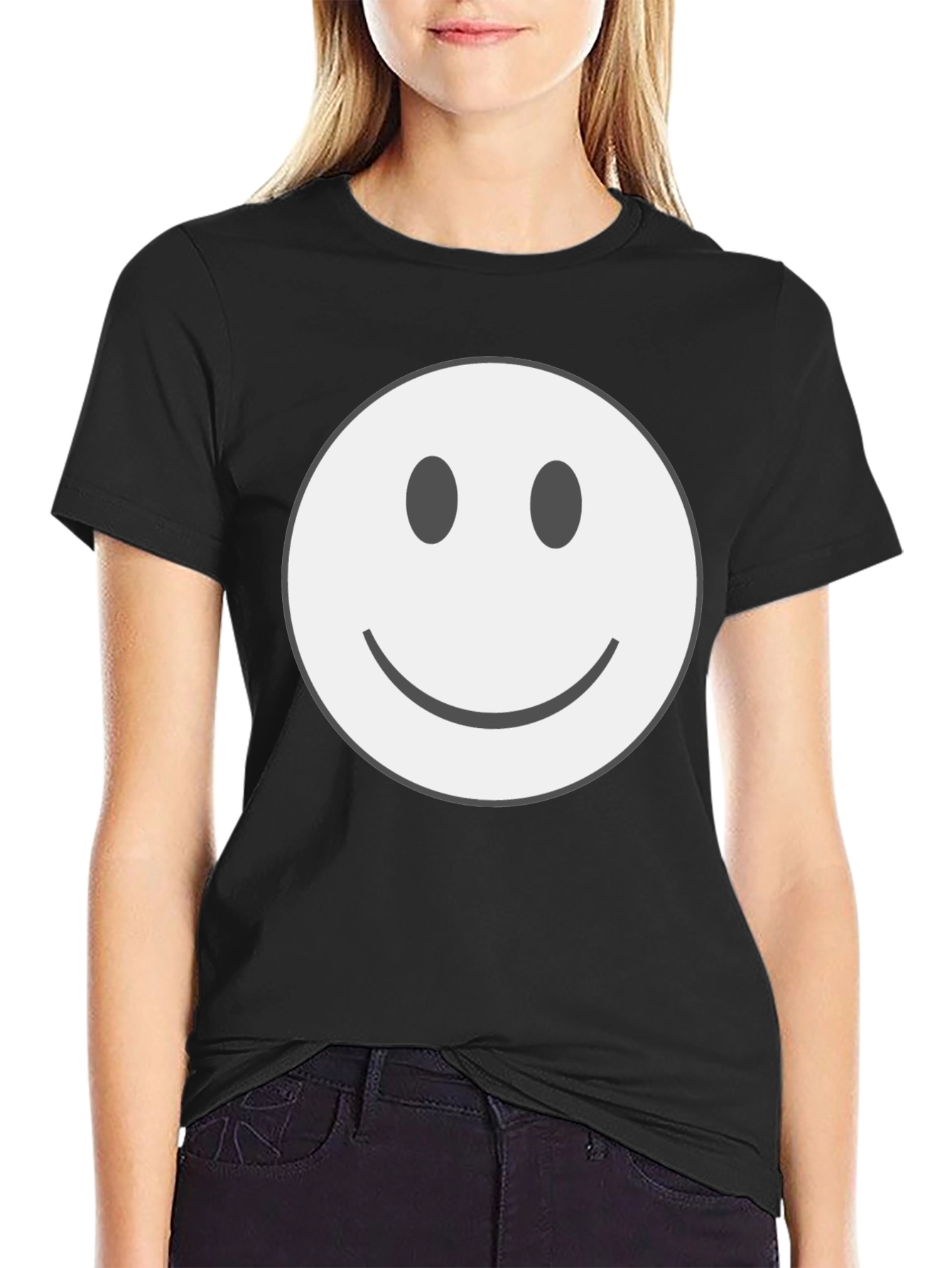 Smiley Face Graphic Tee - Classic Comfort