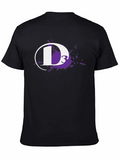 D3 White Ink Splatter Black T-Shirt