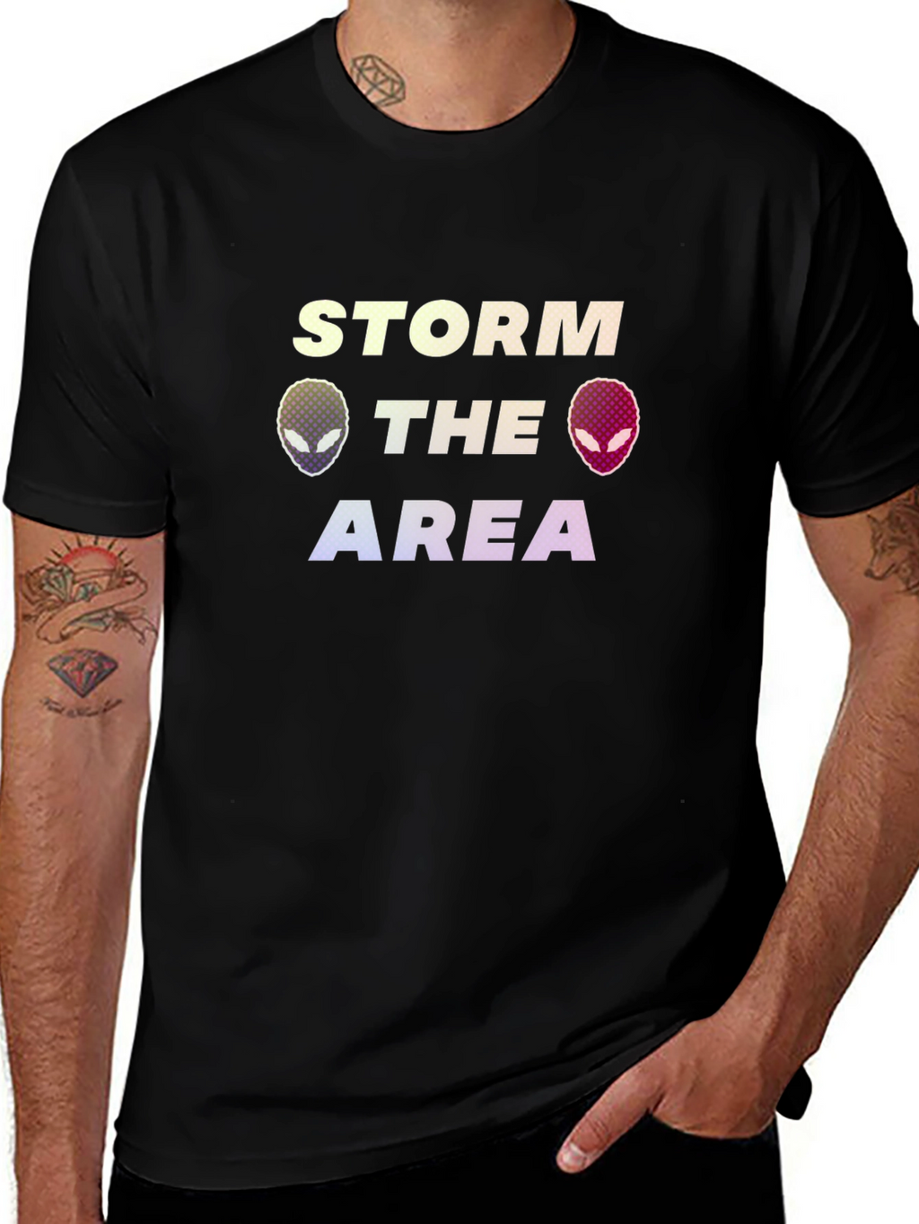 Storm the Area Alien Graphic T-Shirt