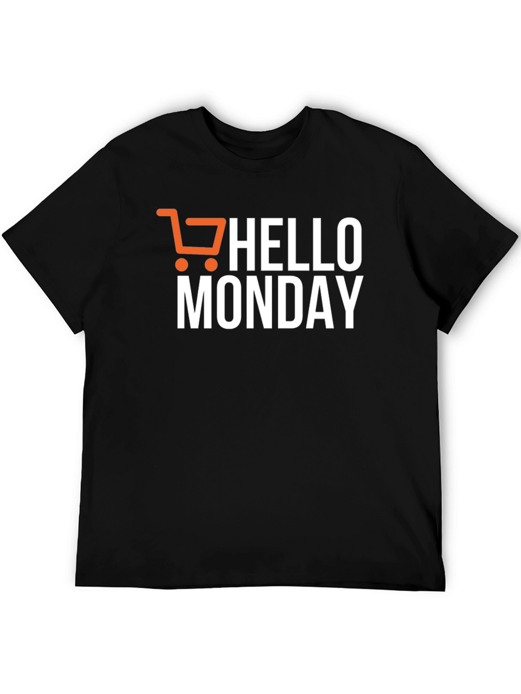 Hello Monday Black Graphic Tee Shirt