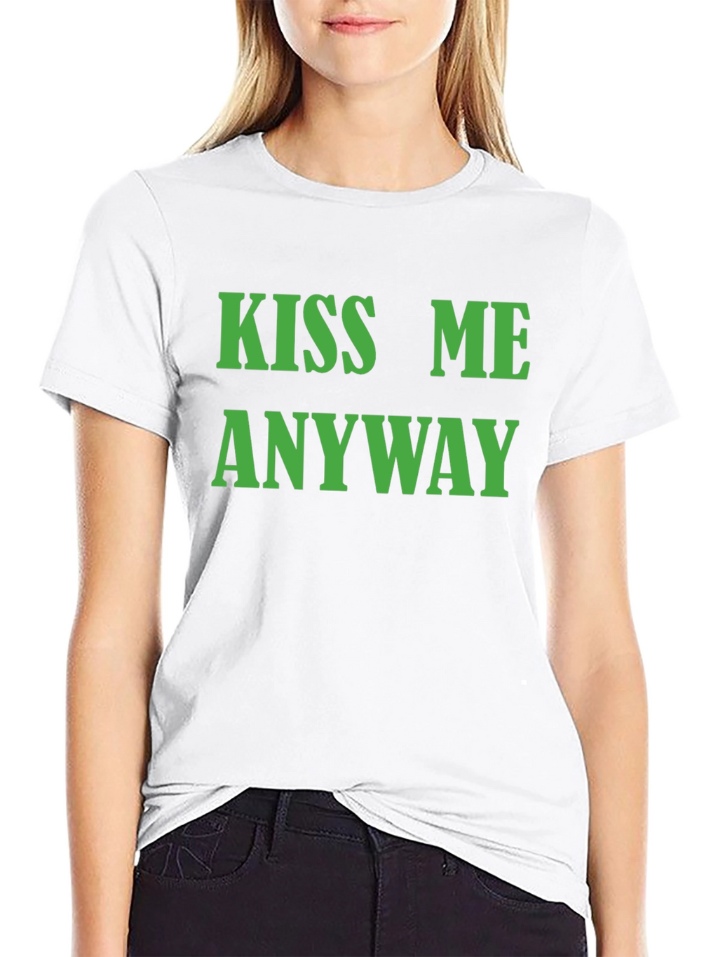Kiss Me Anyway T-Shirt - Black Graphic Tee