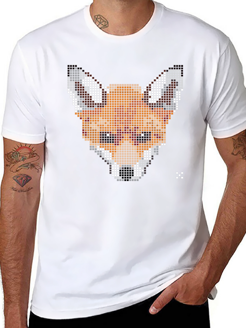 Pixel Fox Graphic Tee - Stylish Comfort