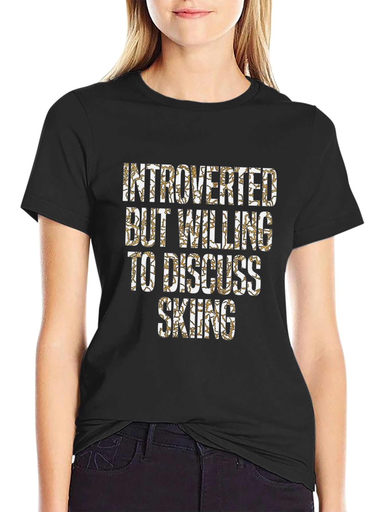 Introverted Skiing Enthusiast T-Shirt