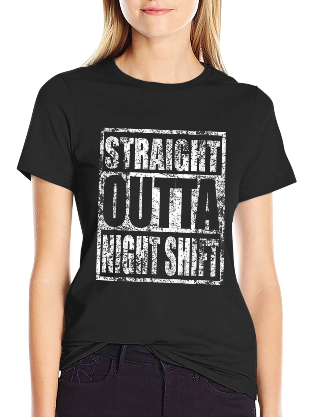 Straight Outta Night Shift Graphic T-Shirt