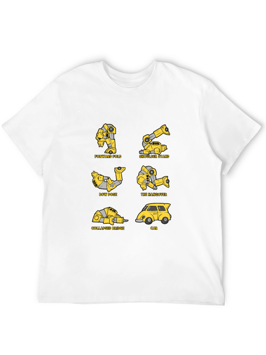 Yoga Transformer T-Shirt - Unique Robot Poses