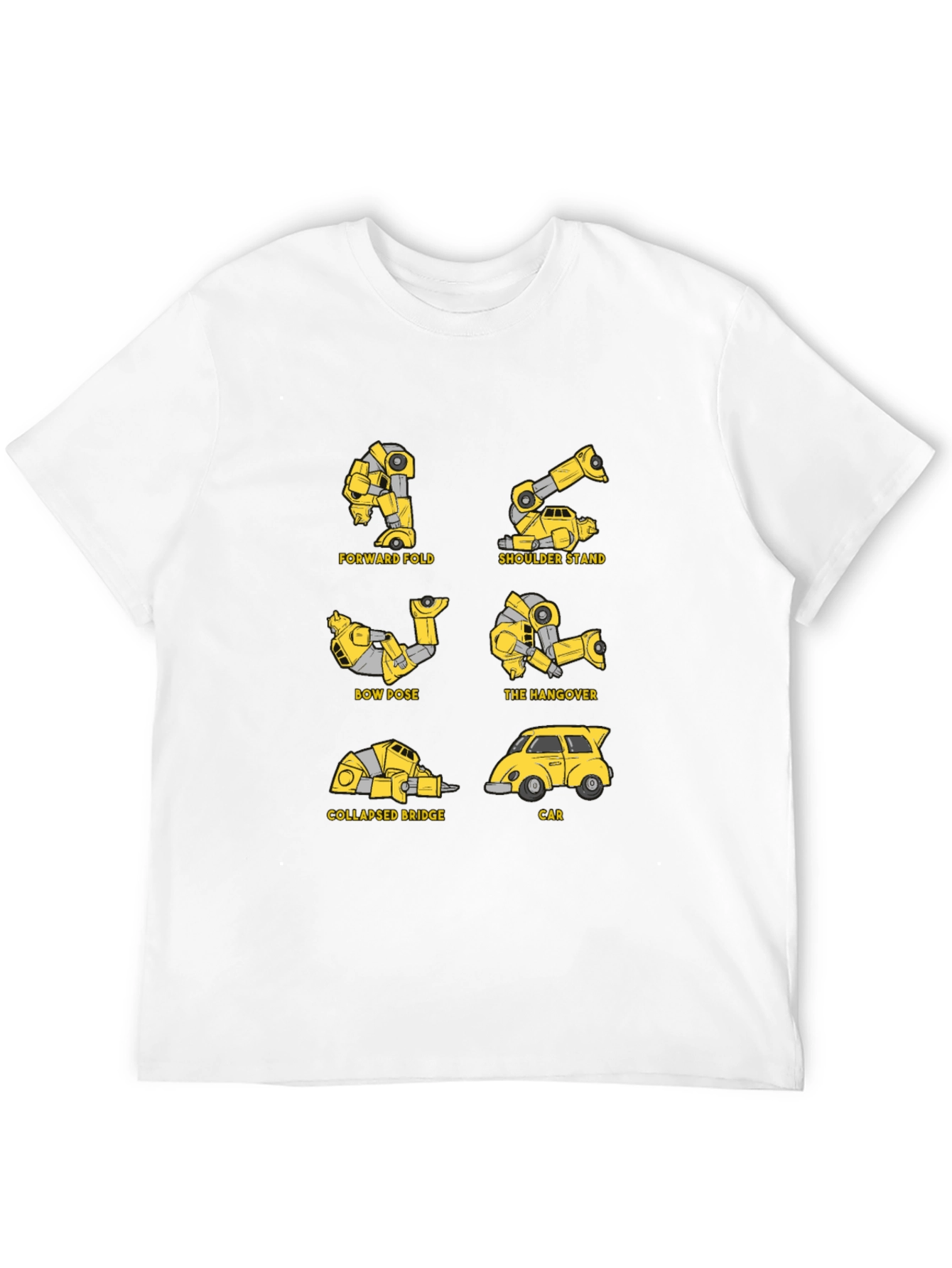 Yoga Transformer T-Shirt - Unique Robot Poses