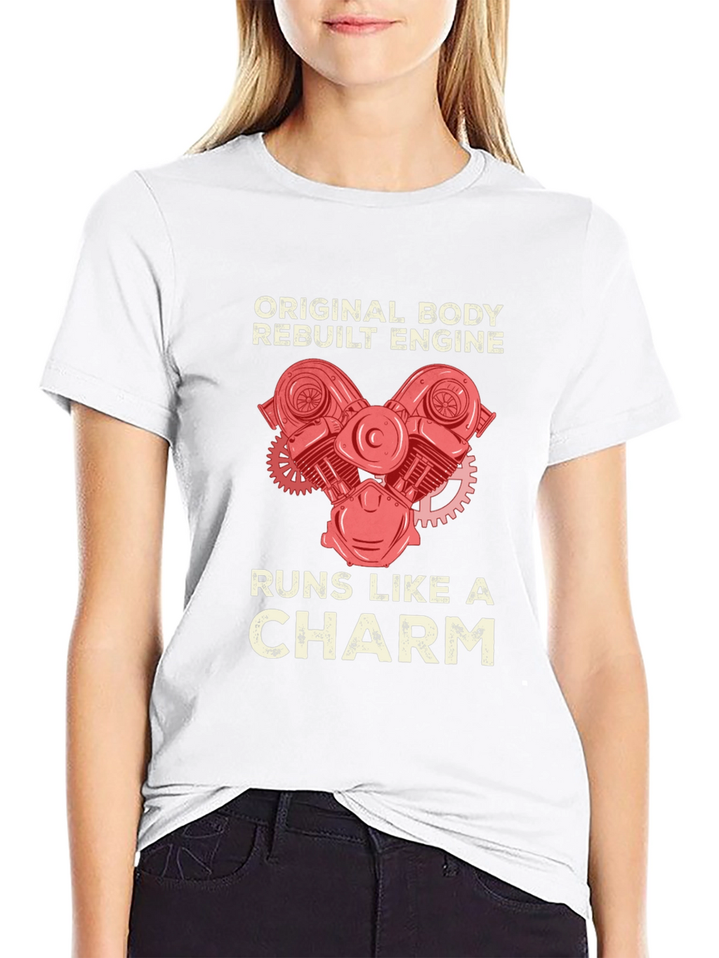 Original Body Rebuilt Engine Black T-Shirt
