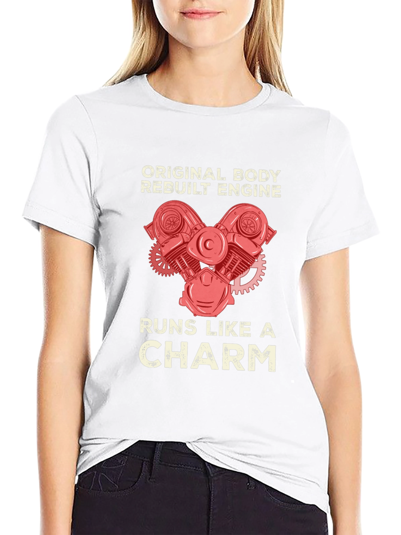 Original Body Rebuilt Engine Black T-Shirt