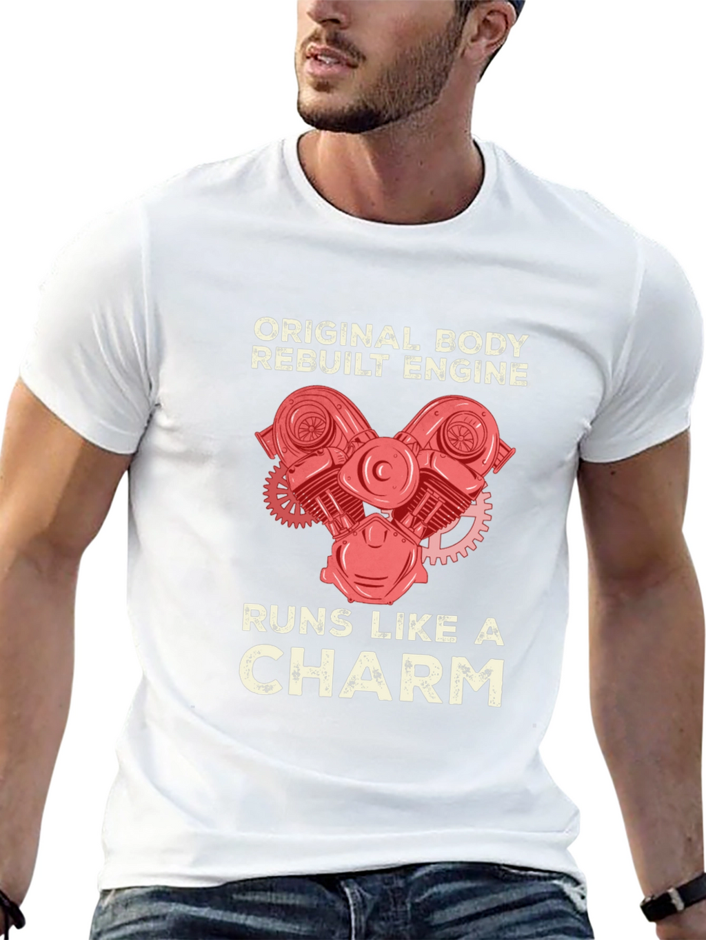 Original Body Rebuilt Engine Black T-Shirt