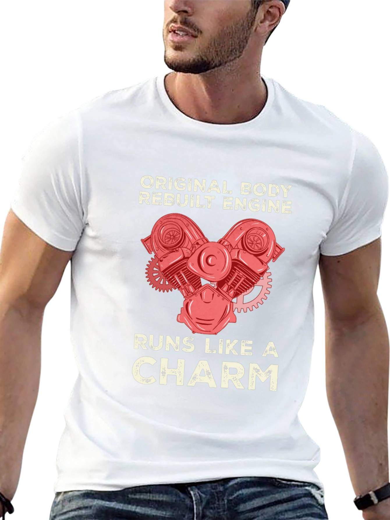 Original Body Rebuilt Engine Black T-Shirt