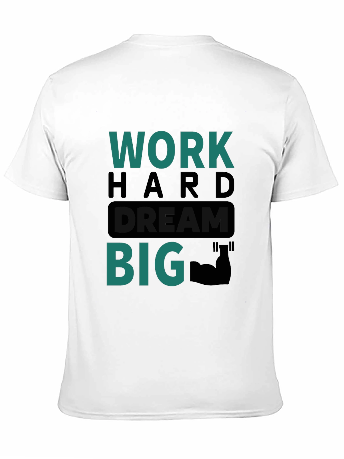 Work Hard Dream Big Graphic Tee - Black