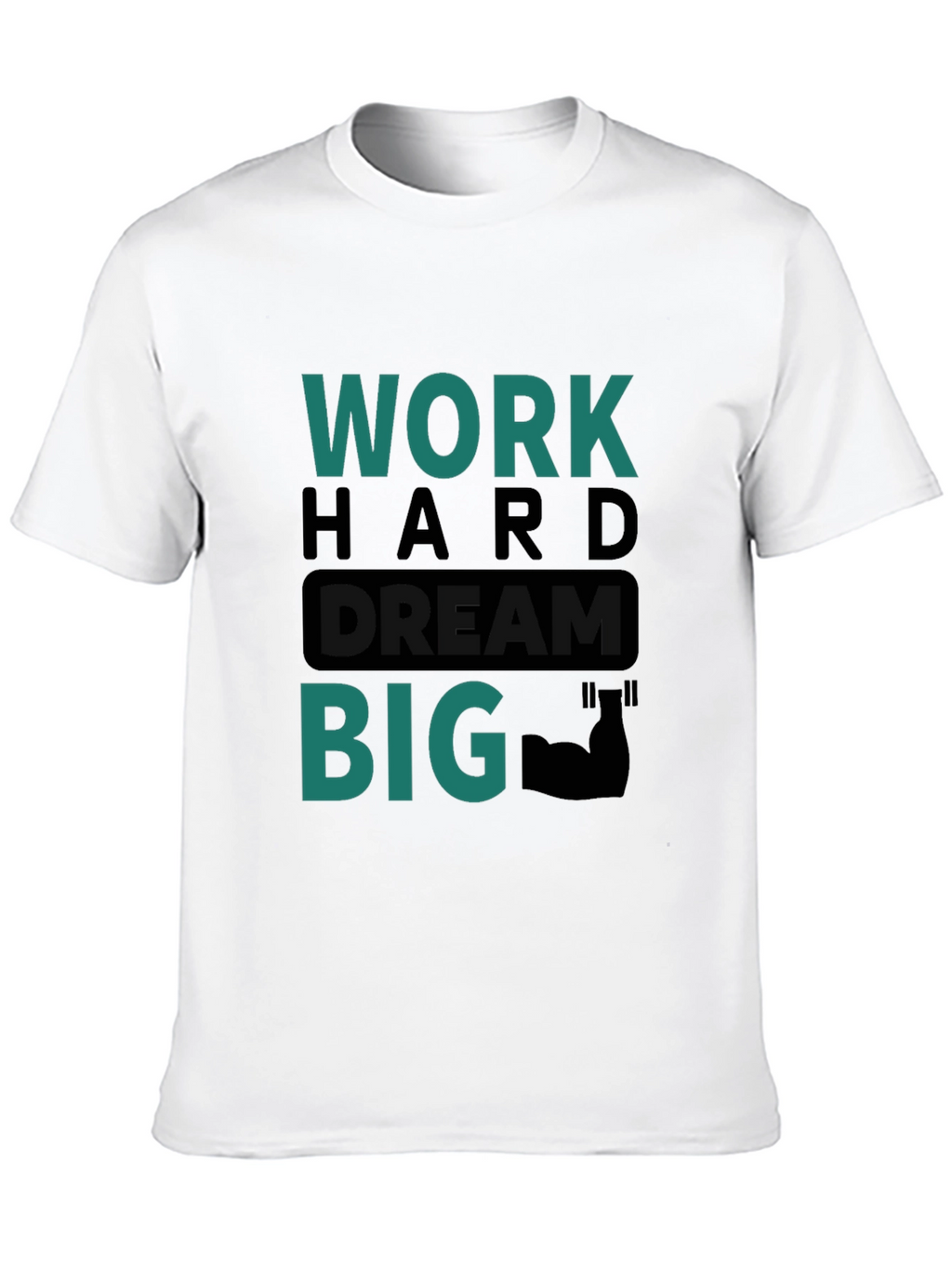 Work Hard Dream Big Graphic Tee - Black