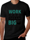 Work Hard Dream Big Graphic Tee - Black
