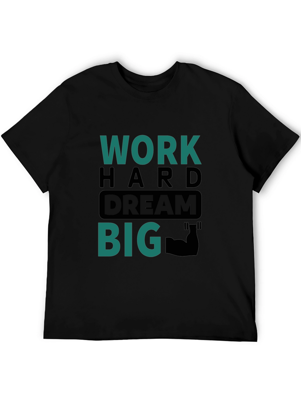 Work Hard Dream Big Graphic Tee - Black