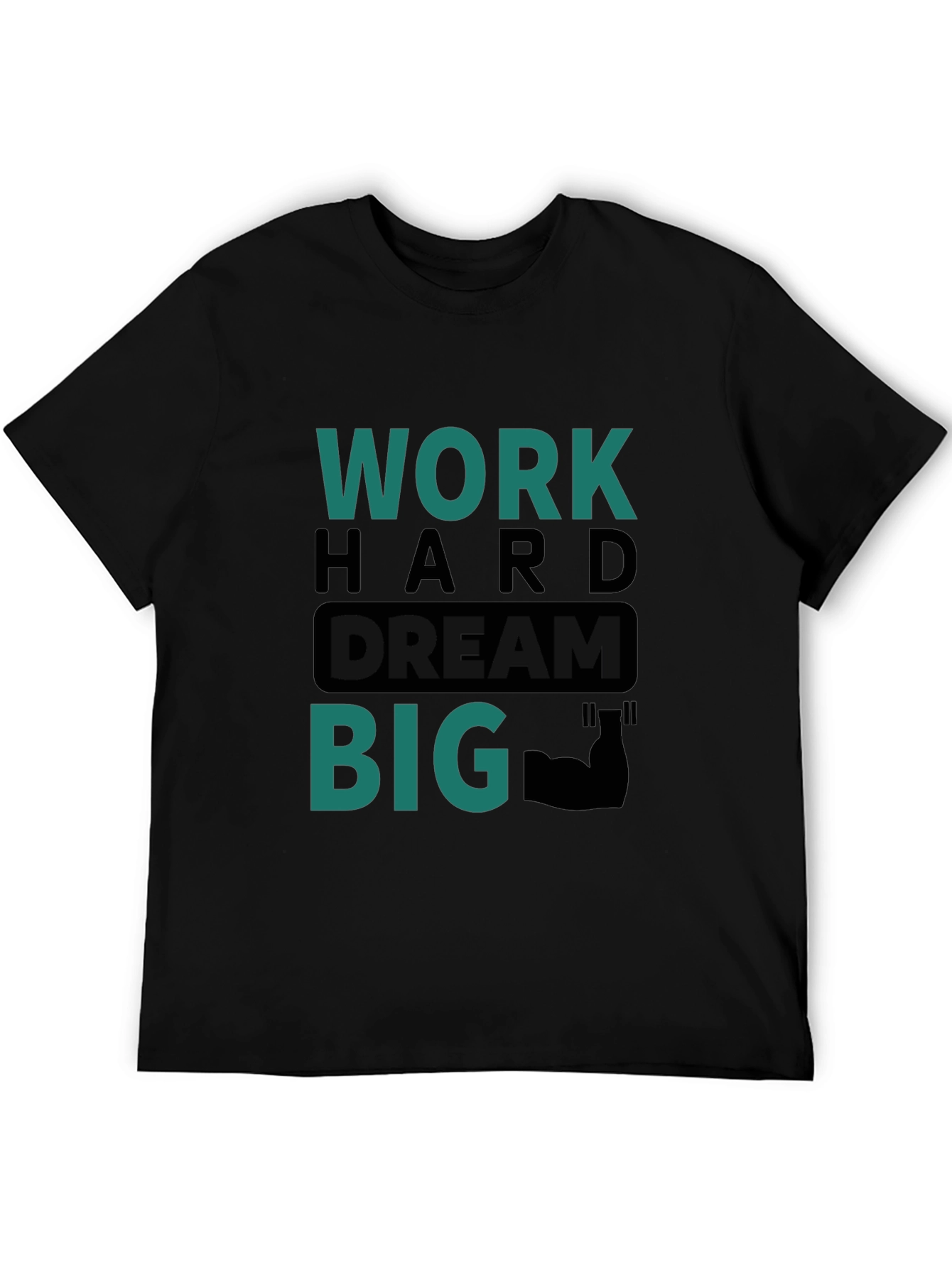 Work Hard Dream Big Graphic Tee - Black