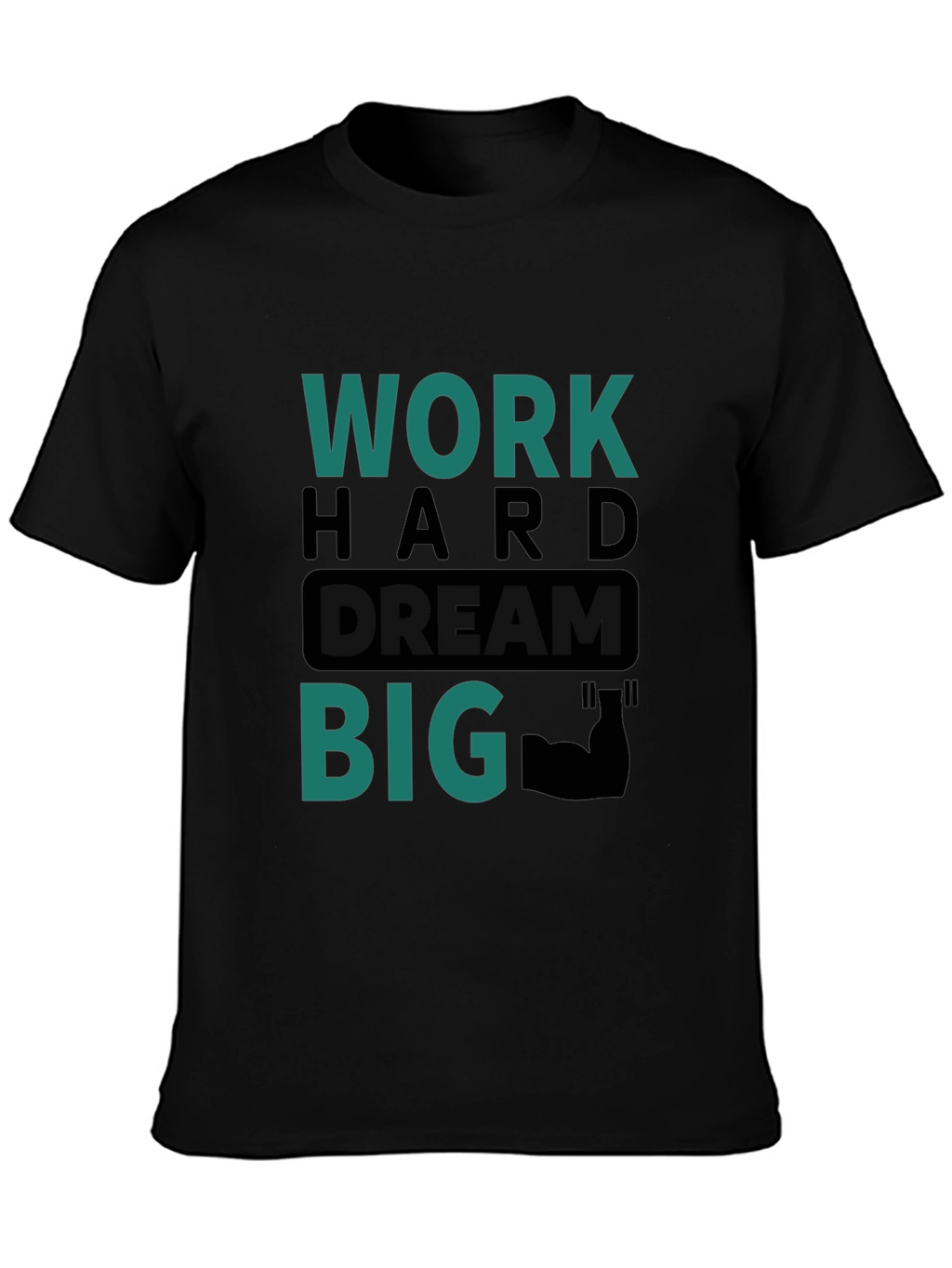 Work Hard Dream Big Graphic Tee - Black