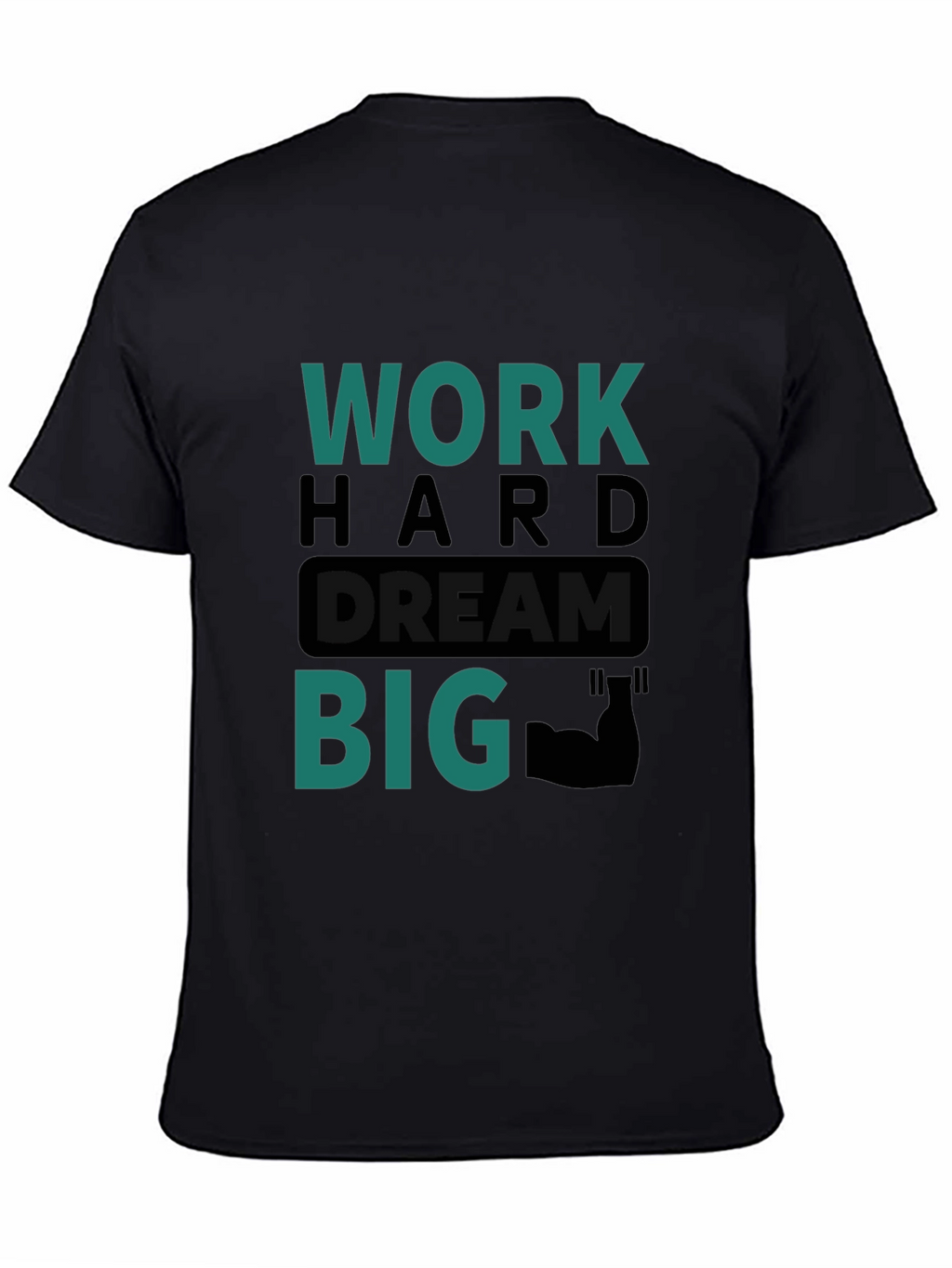 Work Hard Dream Big Graphic Tee - Black