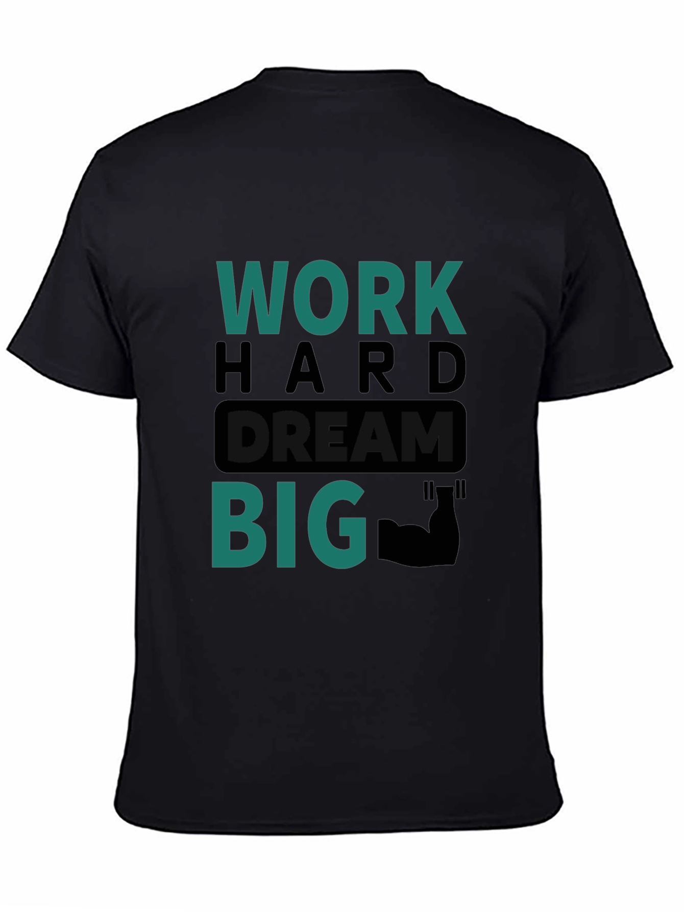 Work Hard Dream Big Graphic Tee - Black