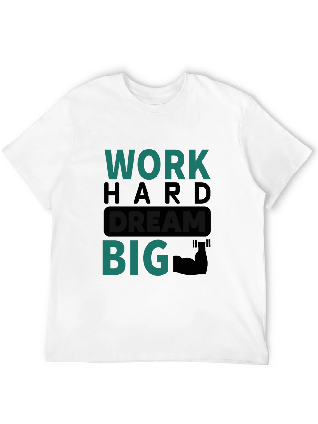 Work Hard Dream Big Graphic Tee - Black