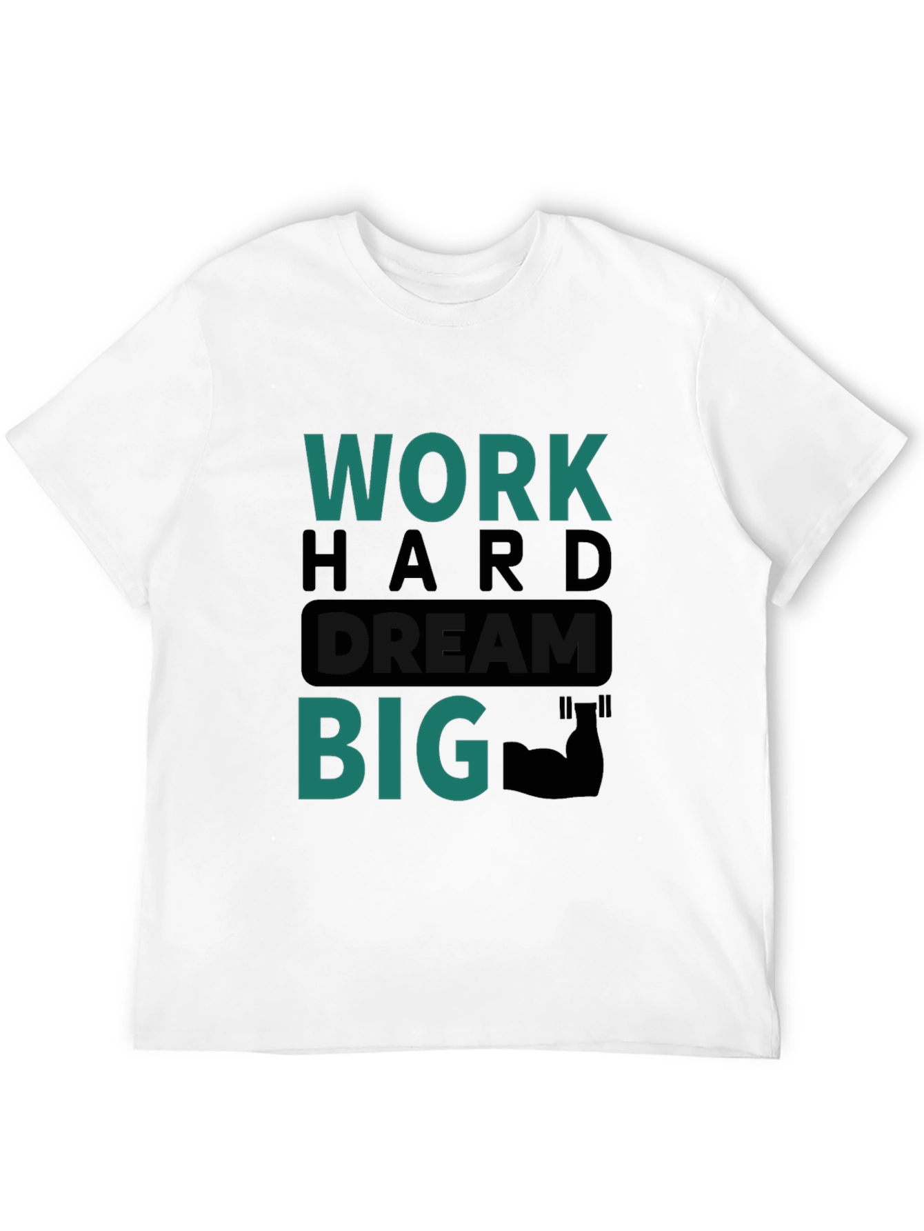 Work Hard Dream Big Graphic Tee - Black