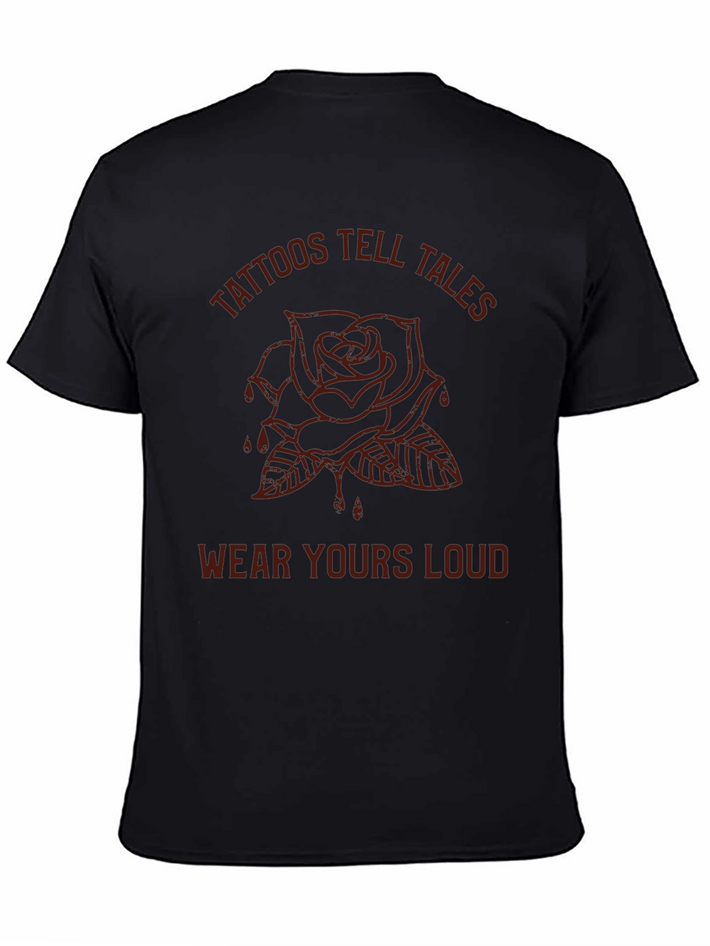 Tattoos Tell Tales Graphic Tee - Black Rose T-Shirt
