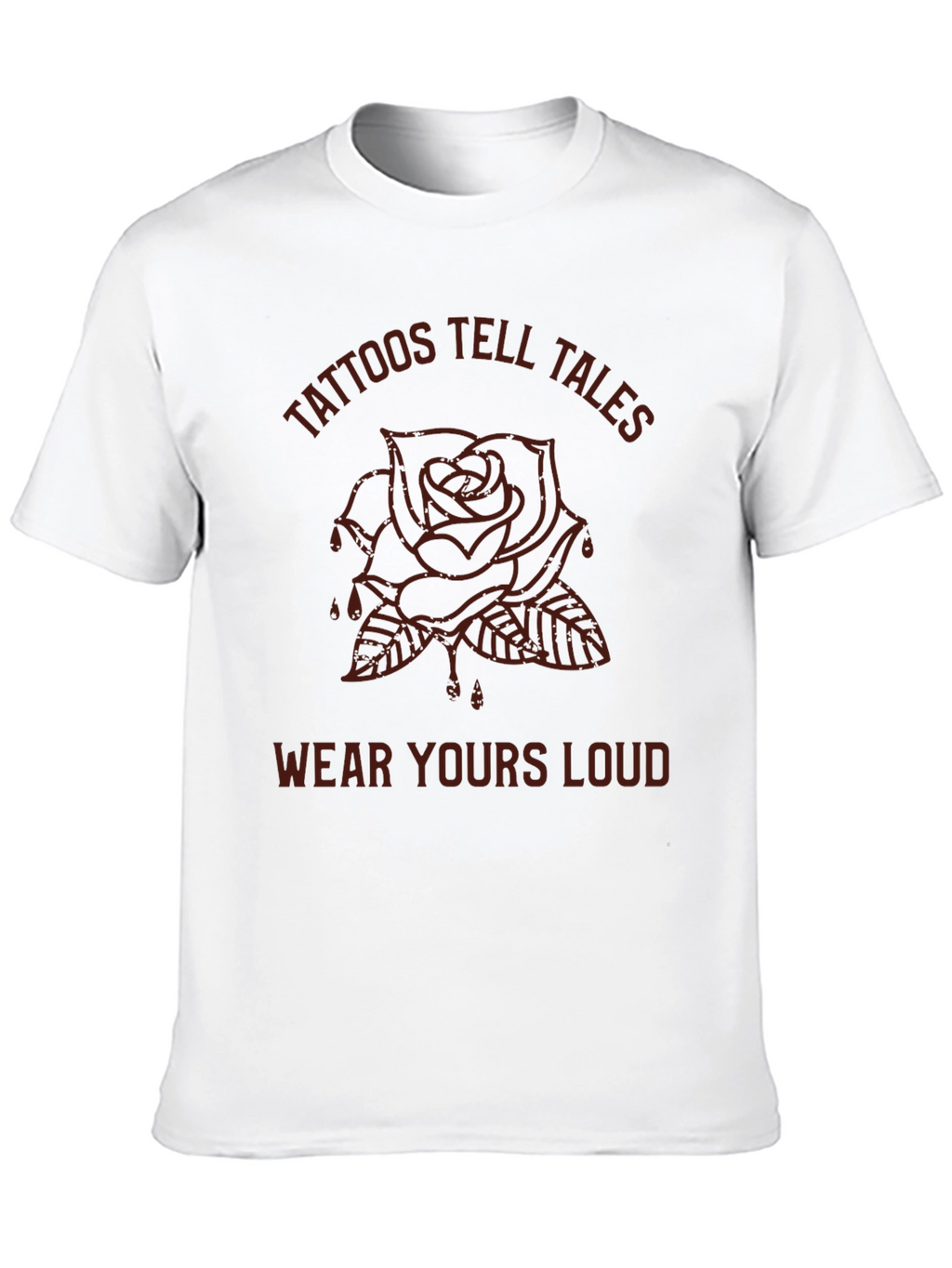 Tattoos Tell Tales Graphic Tee - Black Rose T-Shirt