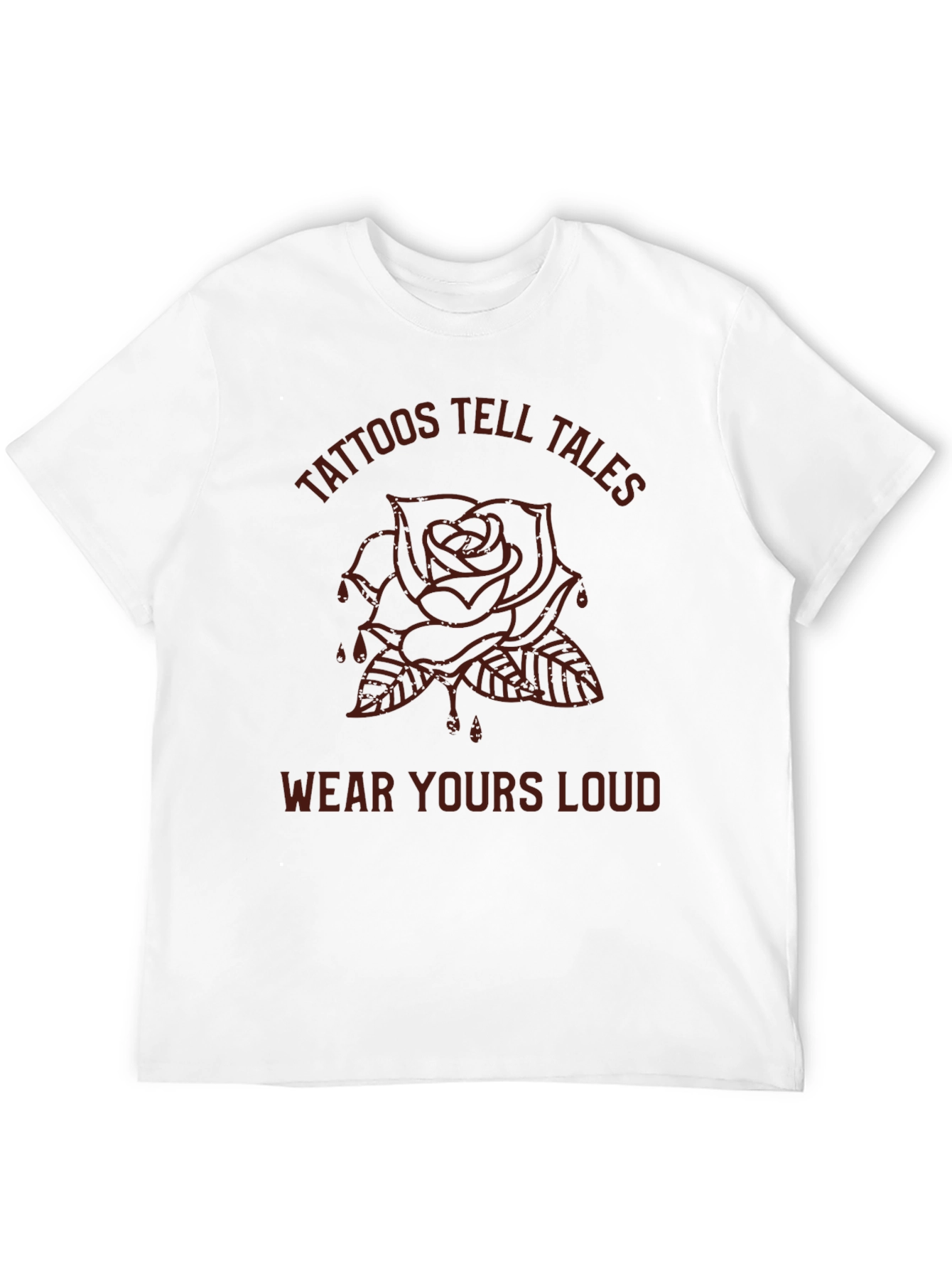 Tattoos Tell Tales Graphic Tee - Black Rose T-Shirt
