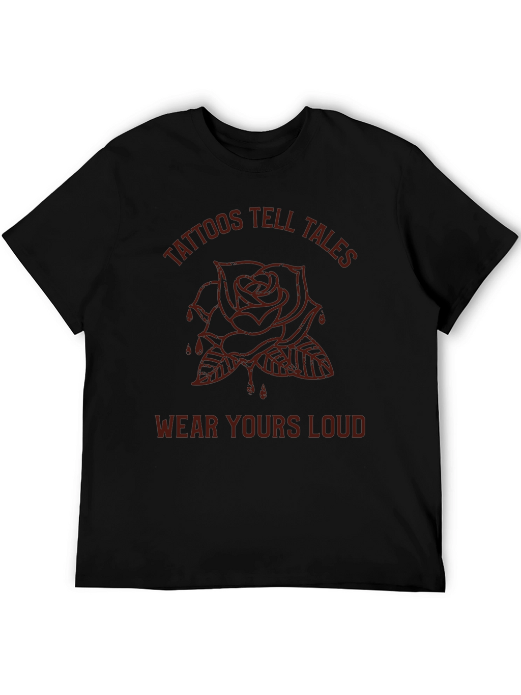 Tattoos Tell Tales Graphic Tee - Black Rose T-Shirt