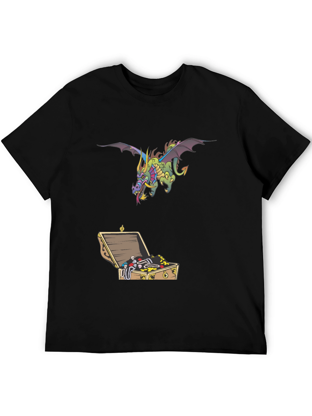 Dragon & Treasure Chest Graphic Tee