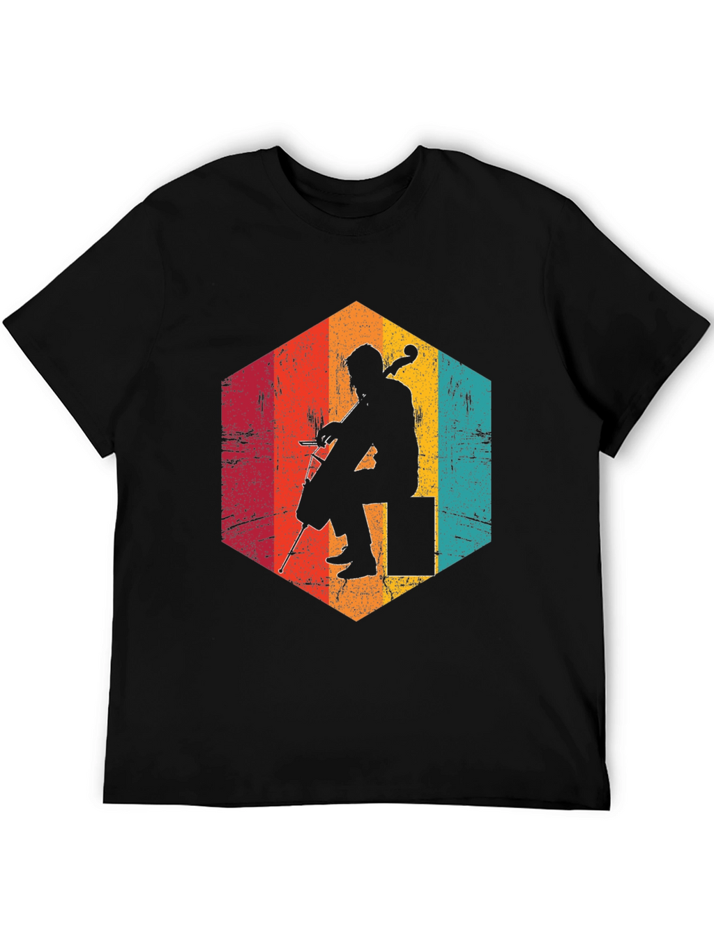 Retro Cello Player Graphic Tee