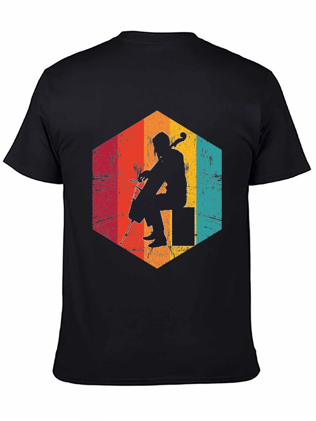 Retro Cello Player Graphic Tee