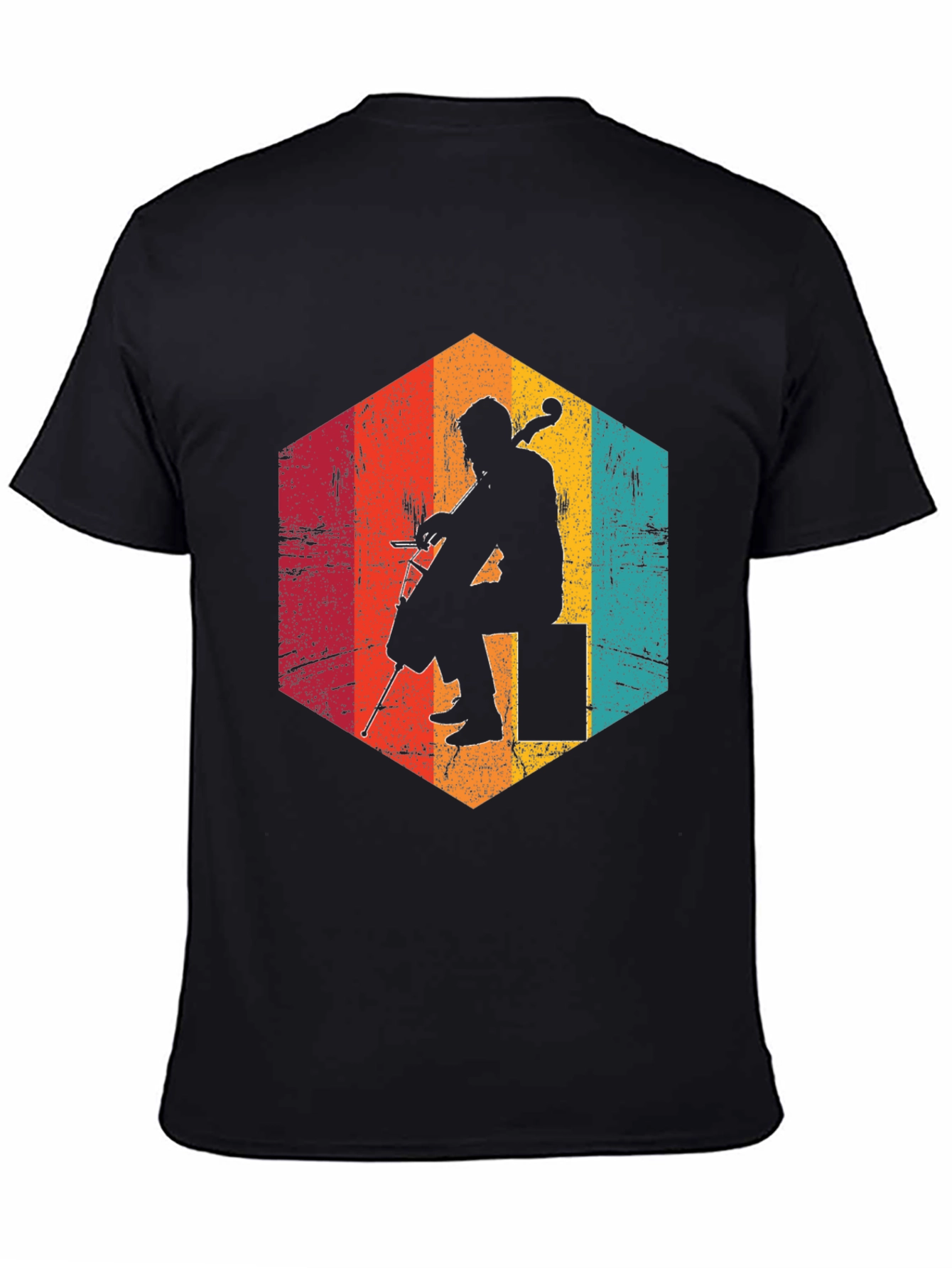 Retro Cello Player Graphic Tee