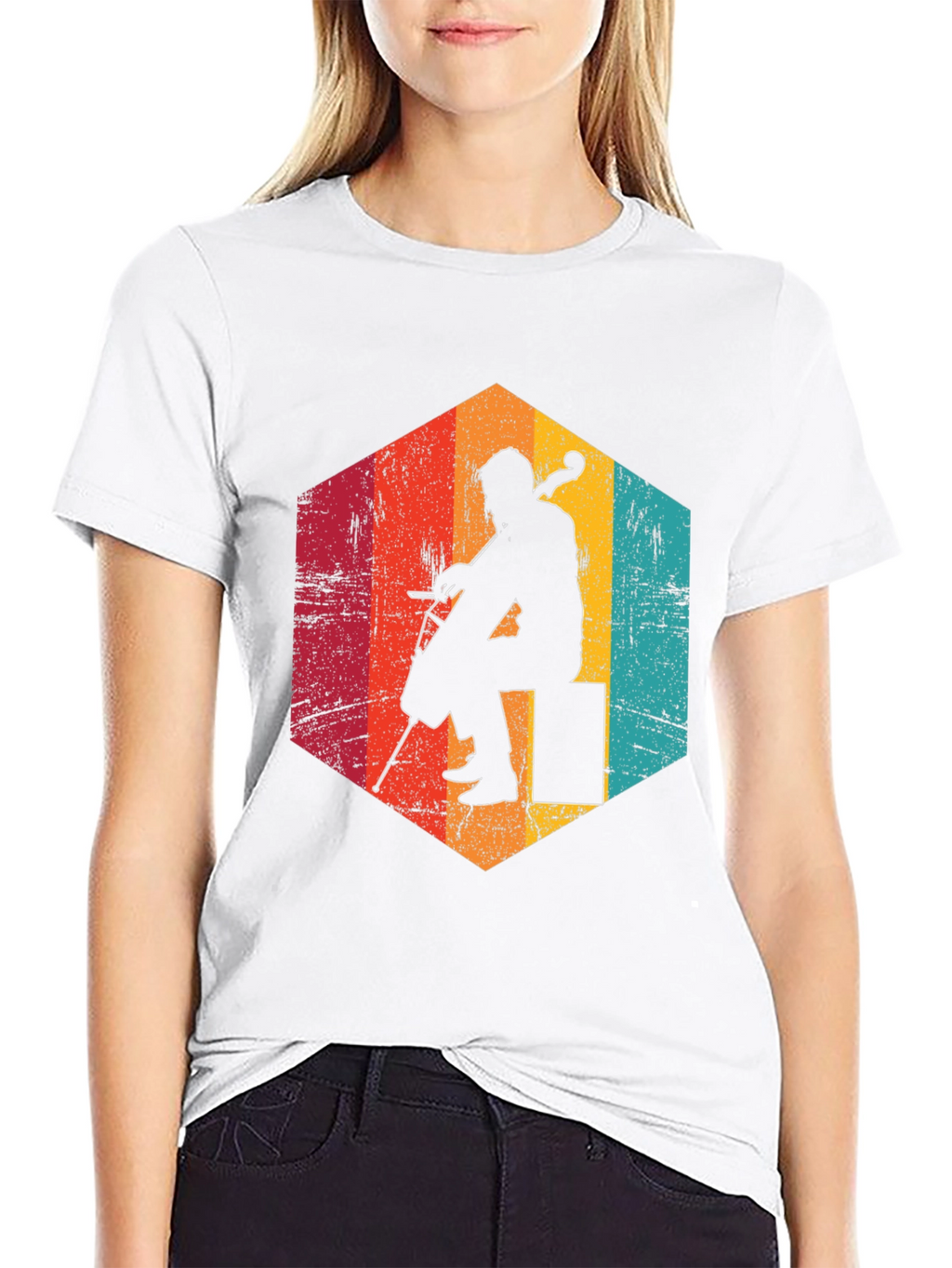 Retro Cello Player Graphic Tee