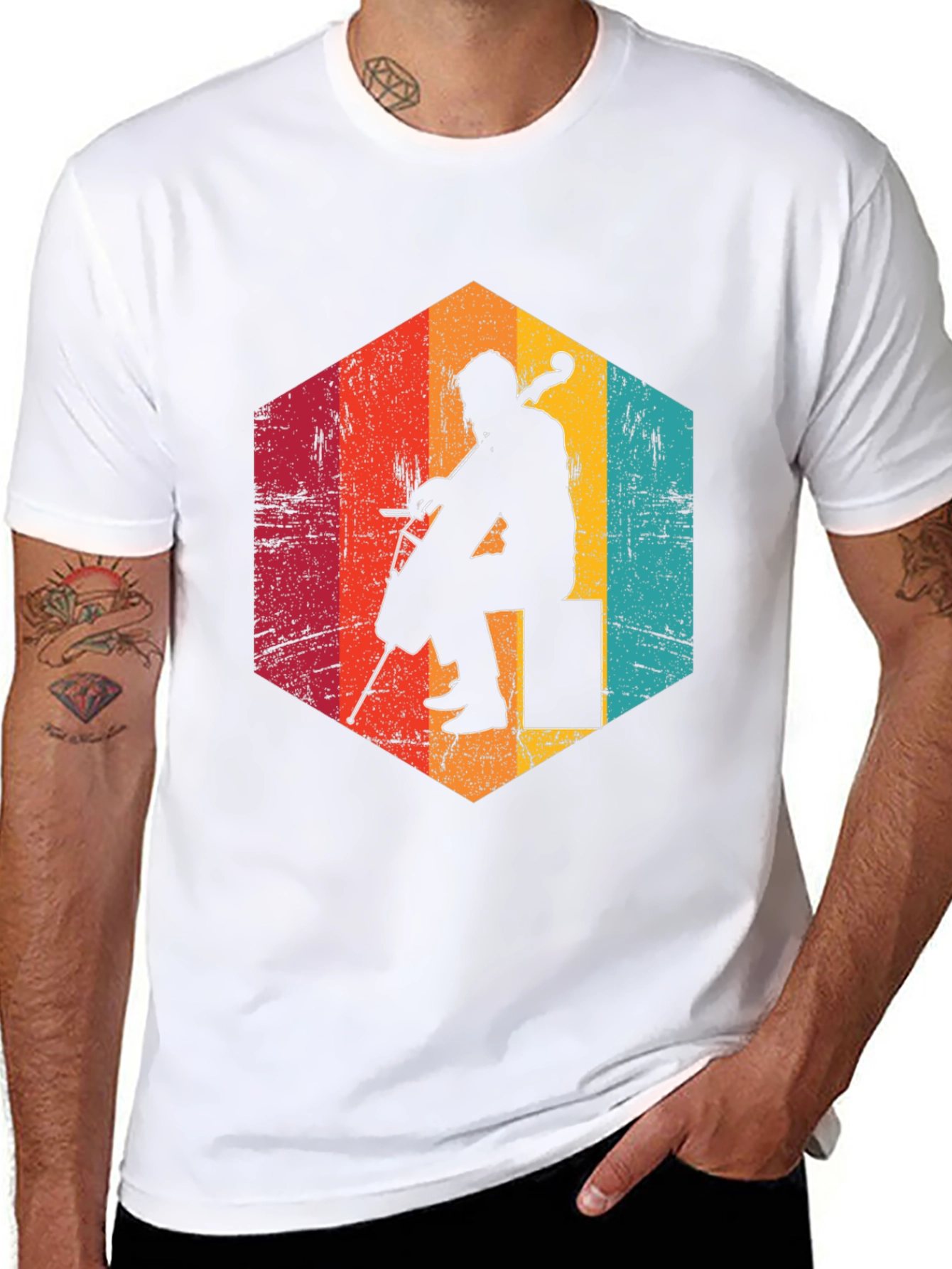 Retro Cello Player Graphic Tee