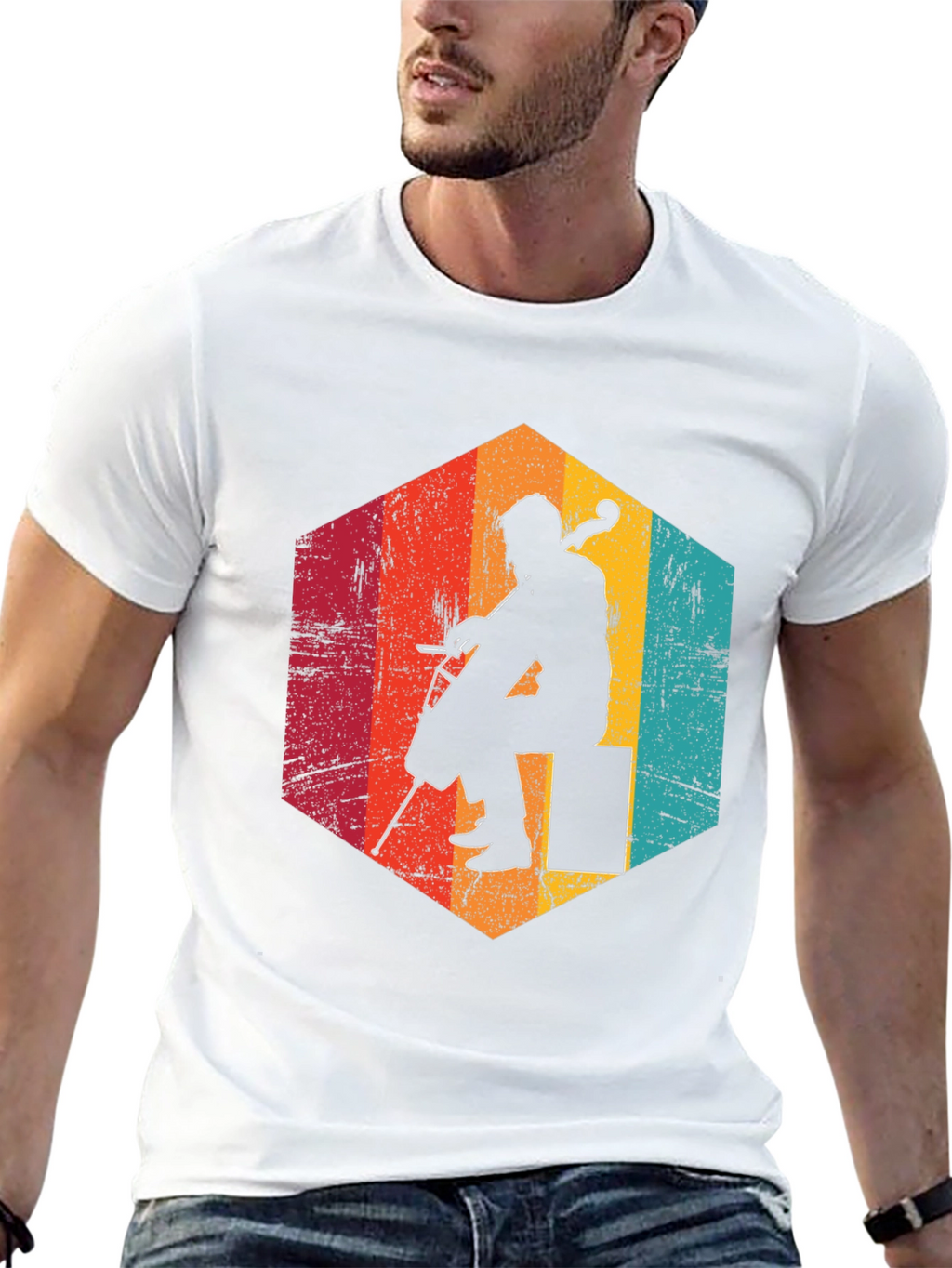 Retro Cello Player Graphic Tee