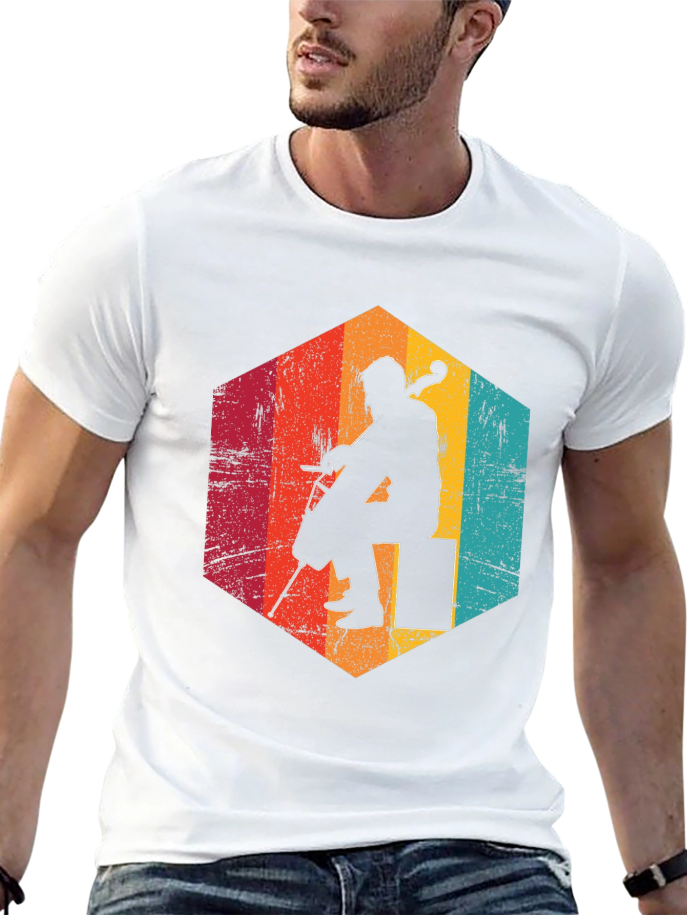 Retro Cello Player Graphic Tee