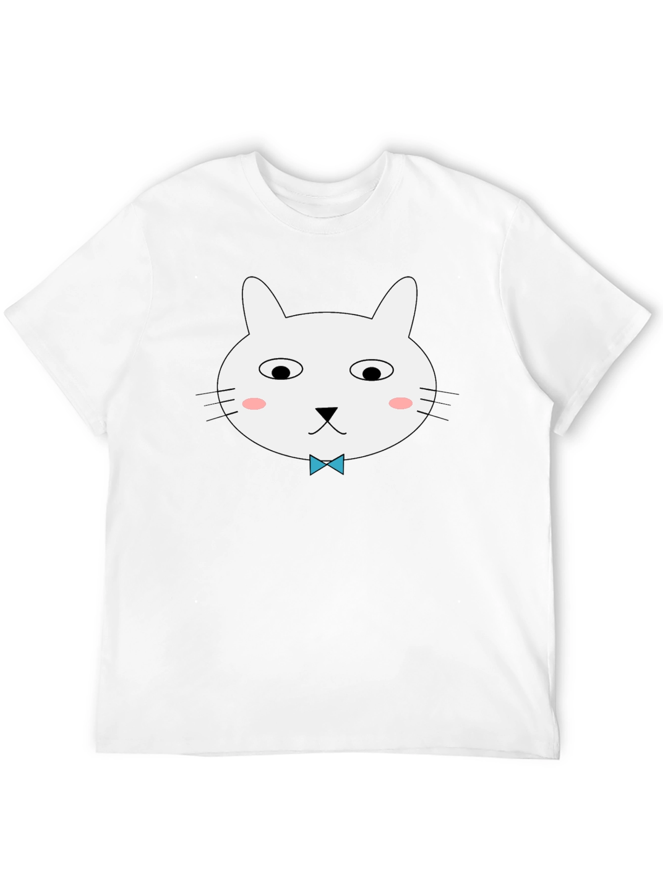 Funny Cat Graphic Tee - Black Cotton T-Shirt