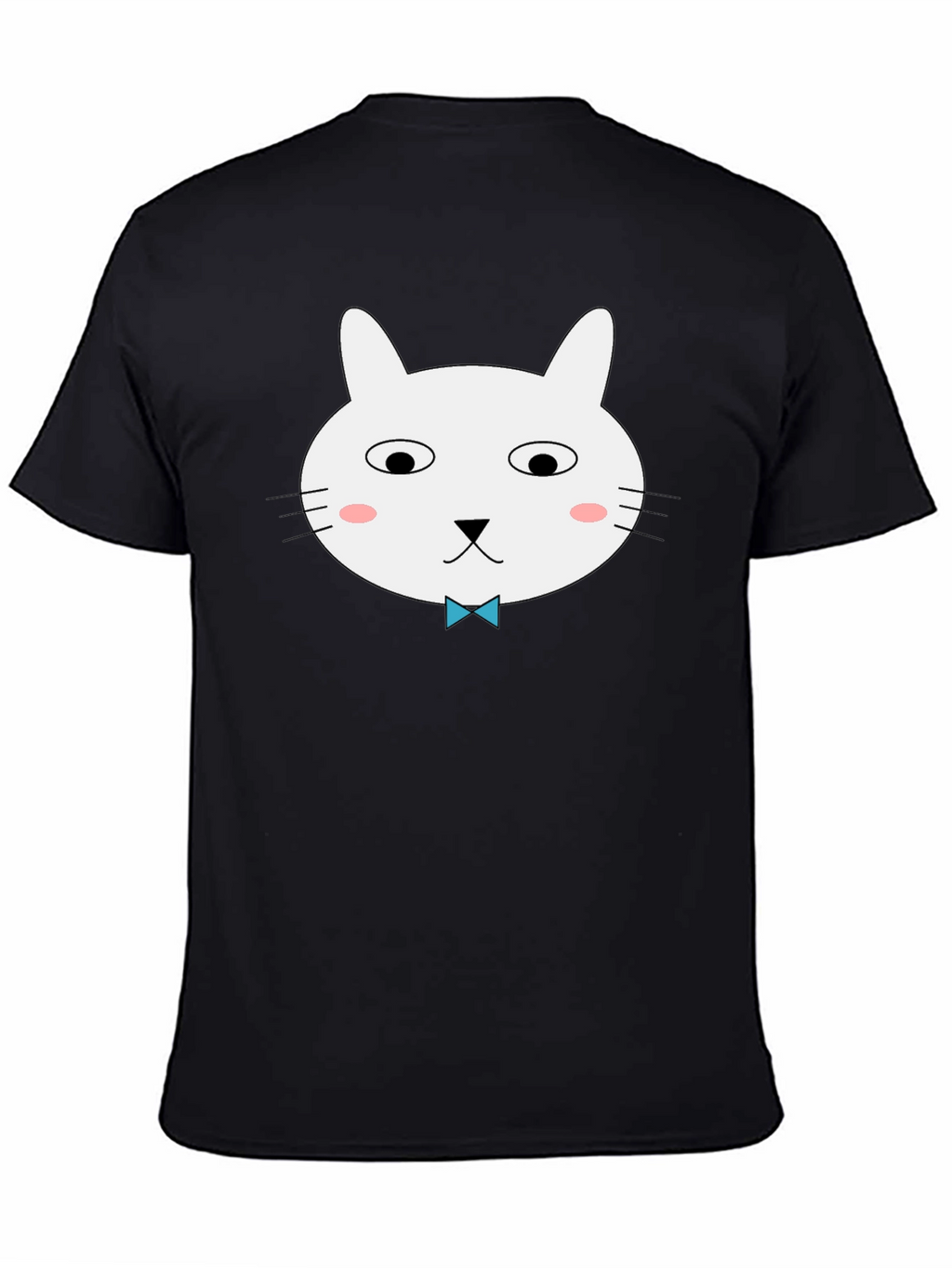 Funny Cat Graphic Tee - Black Cotton T-Shirt