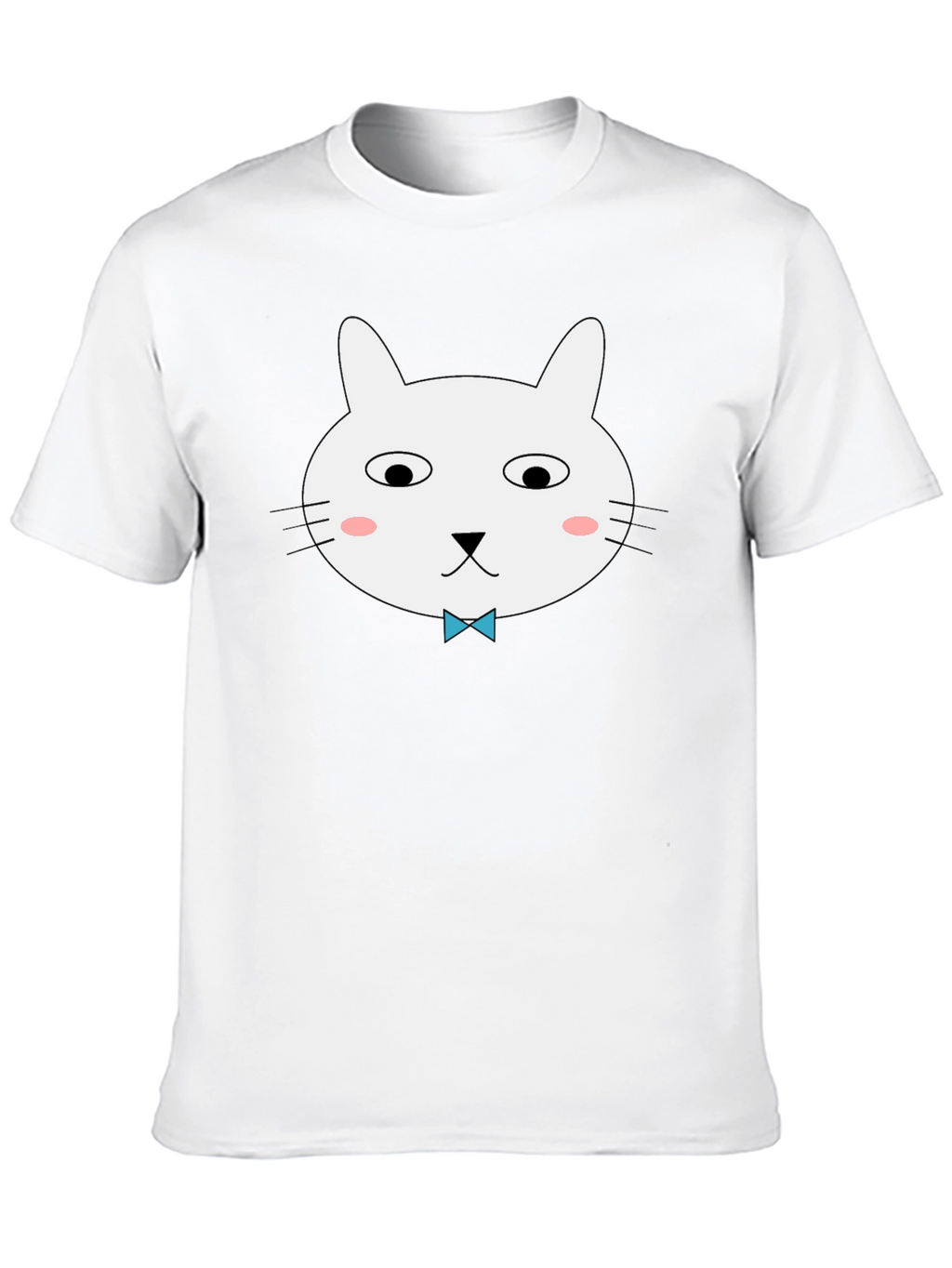 Funny Cat Graphic Tee - Black Cotton T-Shirt