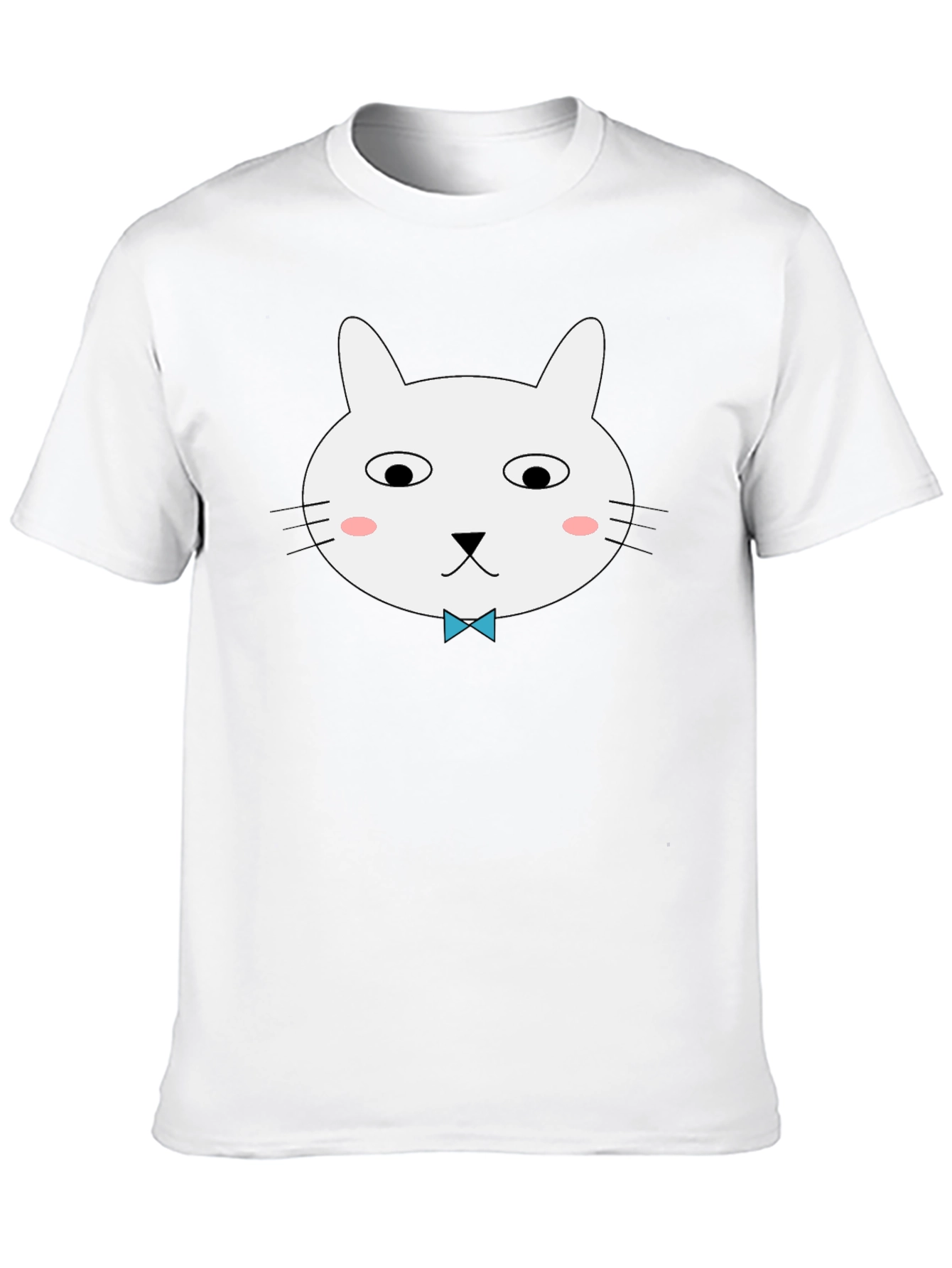 Funny Cat Graphic Tee - Black Cotton T-Shirt