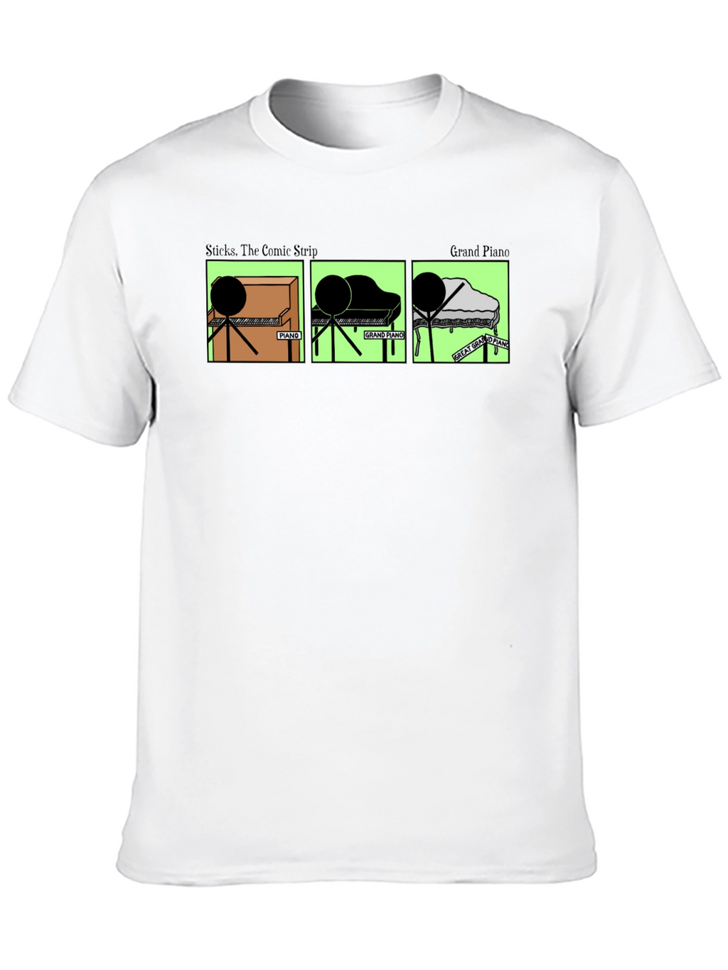 Stick Figure Piano T-Shirt