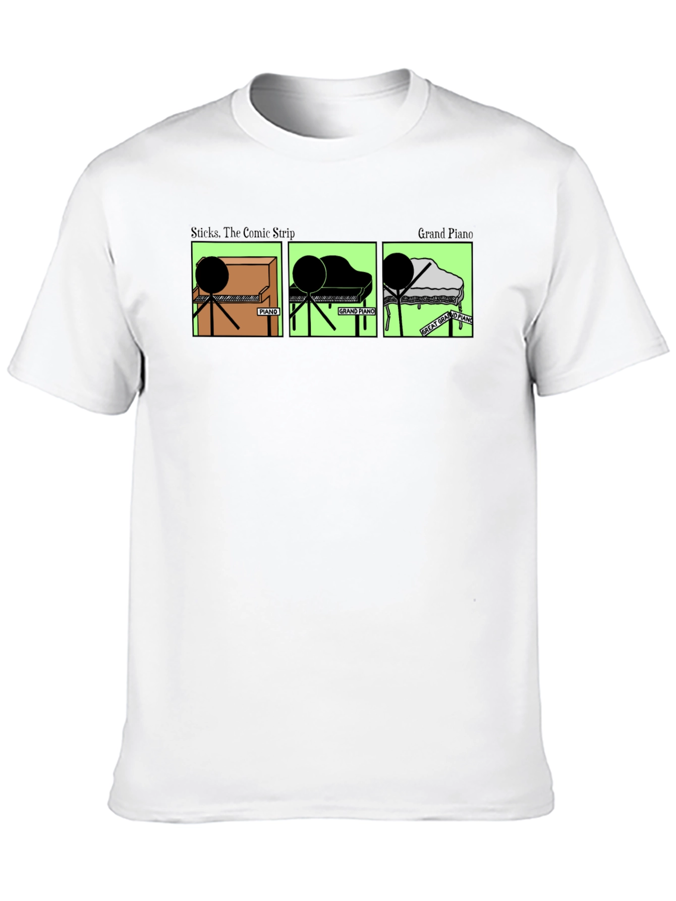 Stick Figure Piano T-Shirt