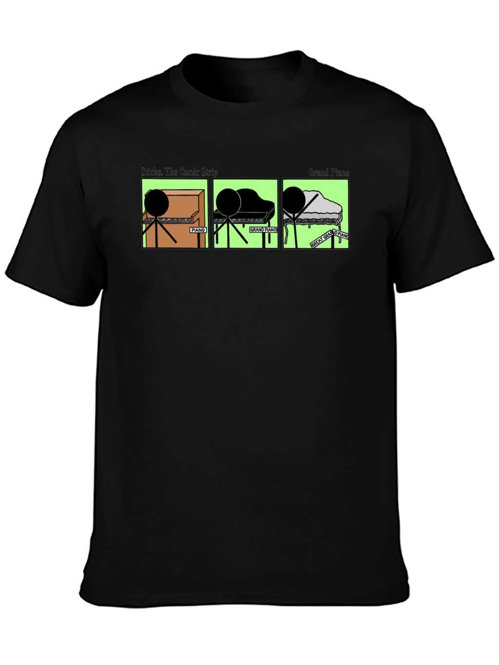 Stick Figure Piano T-Shirt