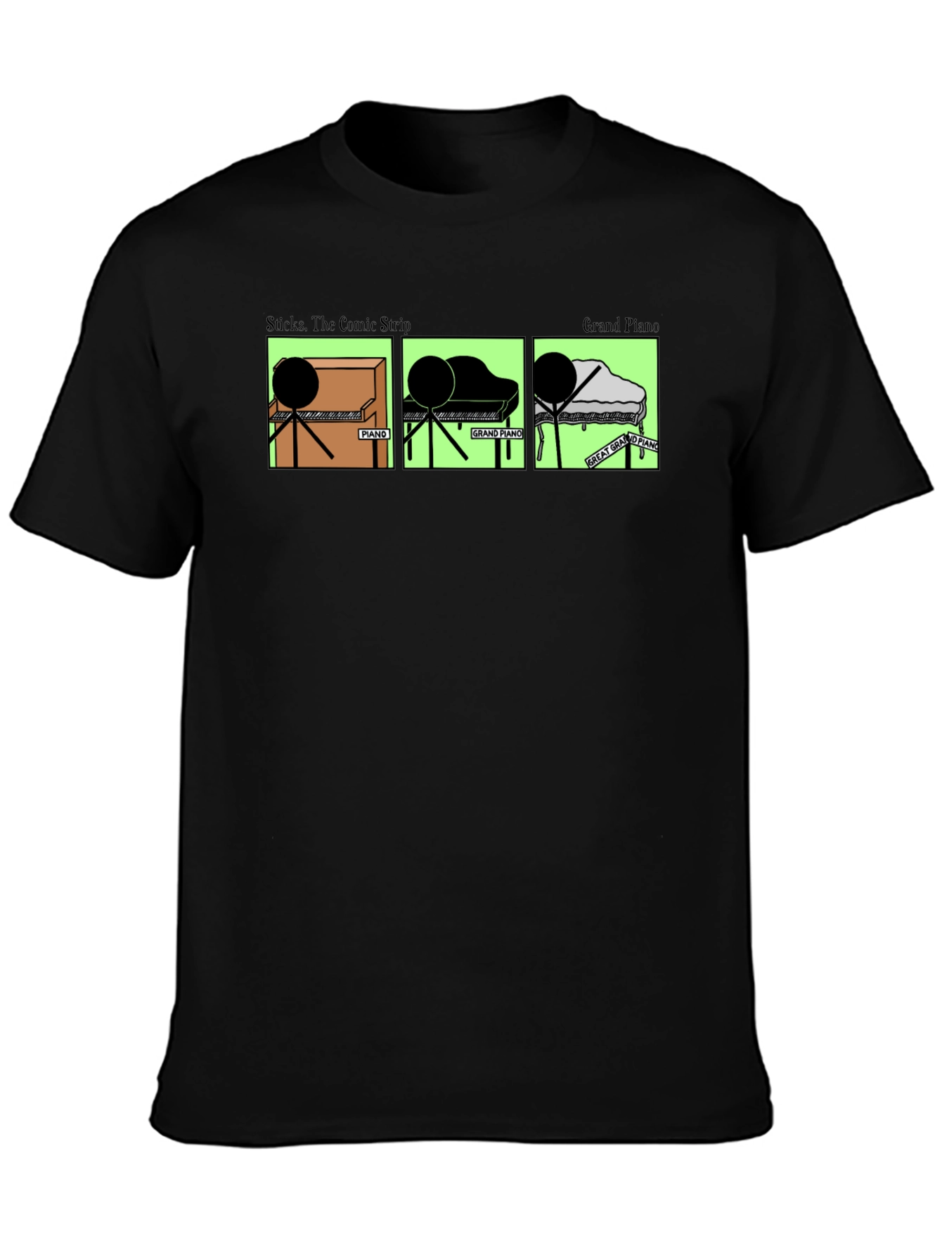 Stick Figure Piano T-Shirt